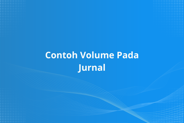 contoh volume pada jurnal